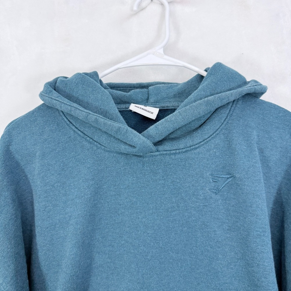 Gymshark Hoodie Womens M Blue Pullover Oversized Heavyweight Sweatshirt - Picture 2 of 8
